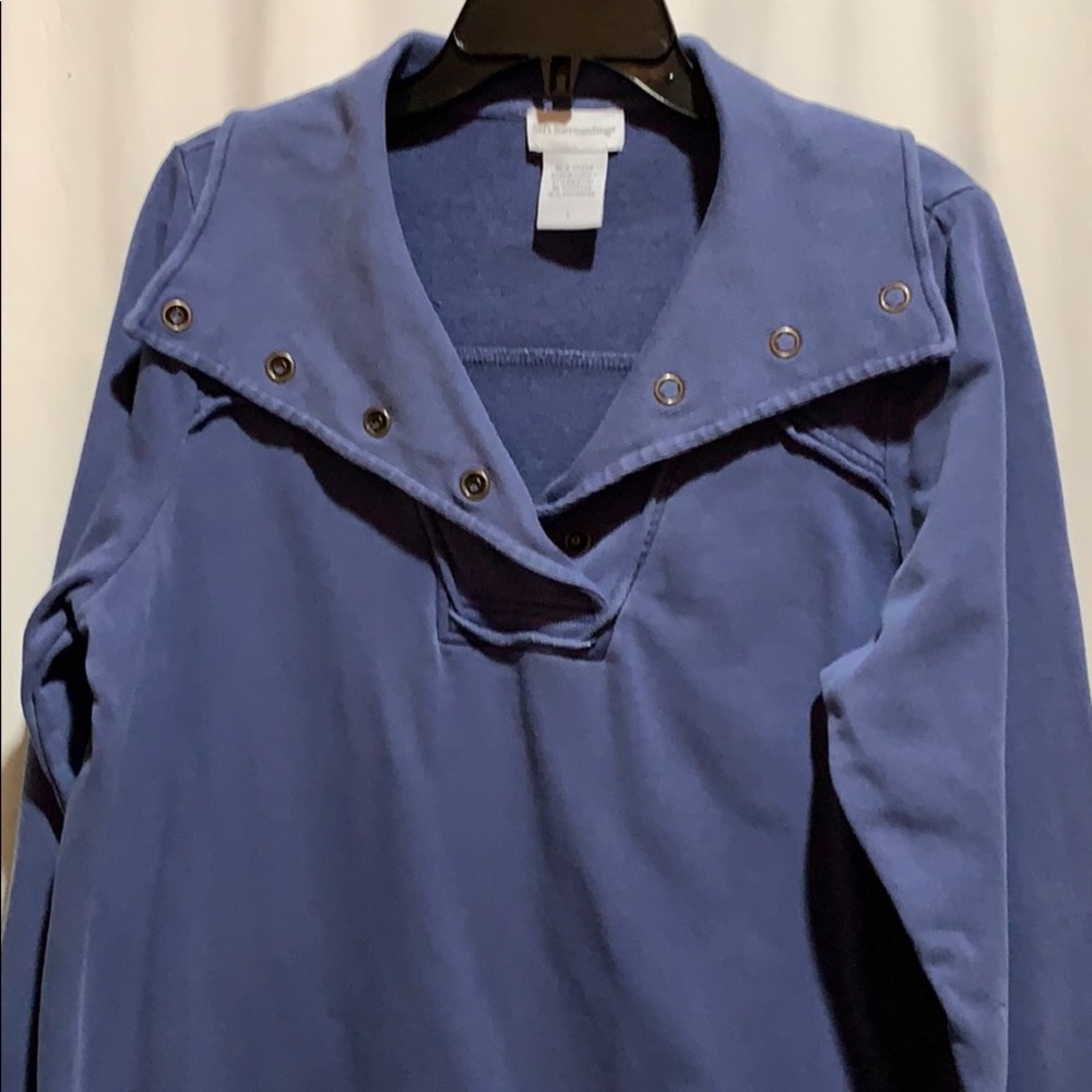 SOFT SURROUNDINGS POPOVER TUNIC SWEATSHIRT SZ L